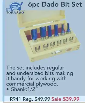 Busy Bee Tools 6pc dado bit set offer