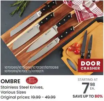 Stokes Ombre stainless steel knives offer