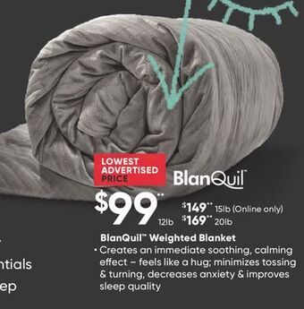 Sleep Country Blanquil weighted blanket offer