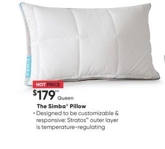 Sleep Country The simba® pillow offer