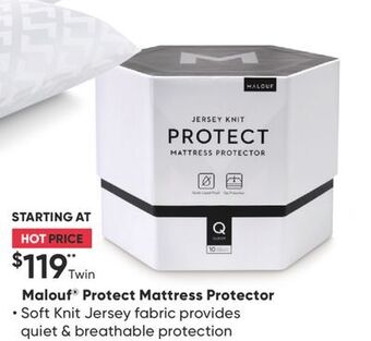 Sleep Country Malouf® protect mattress protector offer