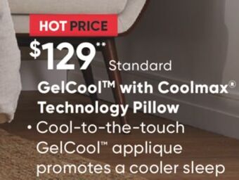 Sleep Country Gelcool with coolmax® technology pillow offer