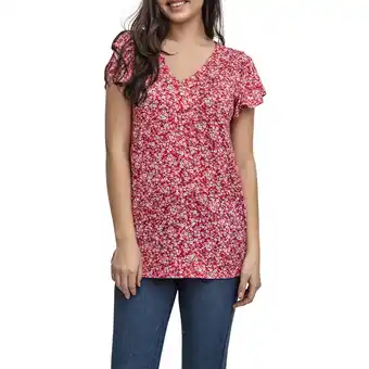 Giant Tiger Women's flutter sleeve button top offer