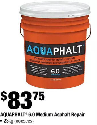 Home Depot Aquaphalt 6.0 medium asphalt repair offer