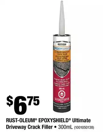 Home Depot Rust-oleum epoxyshield ultimate driveway crack filler offer