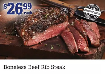 M & M Food Market Boneless beef rib steak offer