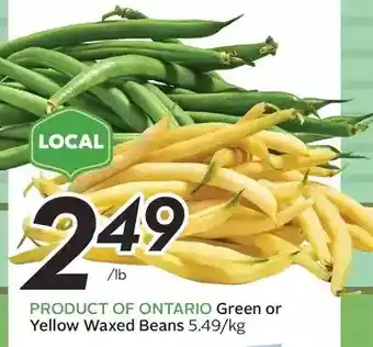 Sobeys Green or yellow waxed beans offer