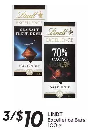 Sobeys Lindt excellence bars offer