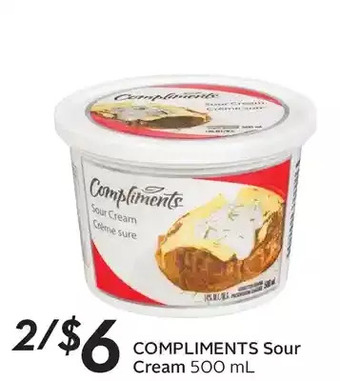 Sobeys Compliments sour cream offer