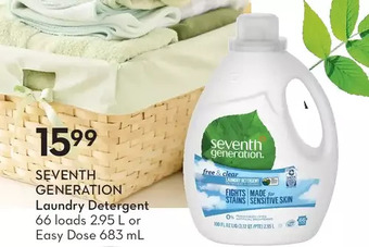 Sobeys Seventh generation laundry detergent or easy dose offer