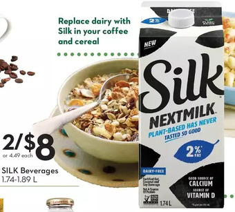 Sobeys Silk beverages offer
