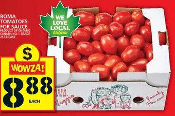 Food Basics Roma tomatoes for sauce offer