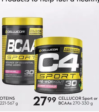 Sobeys Cellucor sport or bcaas offer