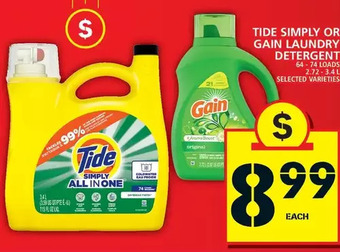 Food Basics Tide simply or gain laundry detergent offer