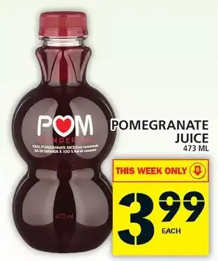 Food Basics Pomegranate juice offer