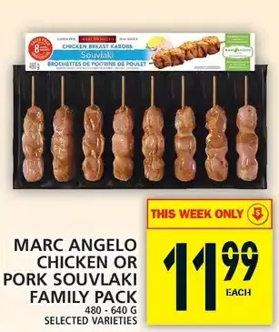 Food Basics Marc angelo chicken or pork souvlaki family pack offer