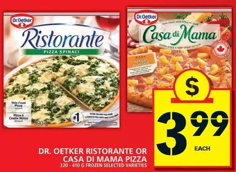 Food Basics Dr. oetker ristorante or casa di mama pizza offer