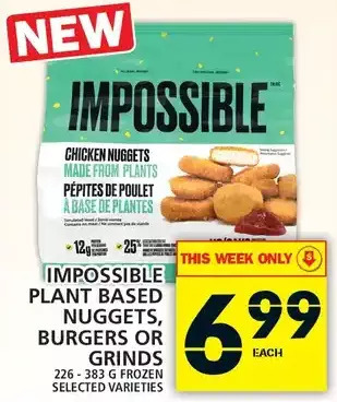 Food Basics Impossible plant based nuggets, burgers or grinds offer