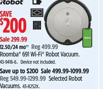 Canadian Tire Irobot roomba 691 wi-fi robot vacuum | robot vacuums offer