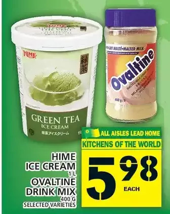 Food Basics Hime ice cream | ovaltine drink mix offer