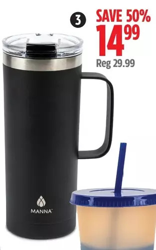 Canadian Tire Manna 20-oz stainless-steel insulated mug offer
