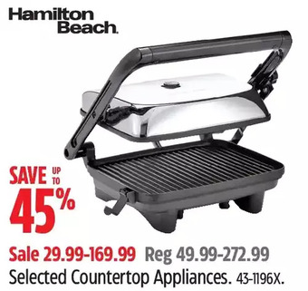 Canadian Tire Hamilton beach countertop appliances offer