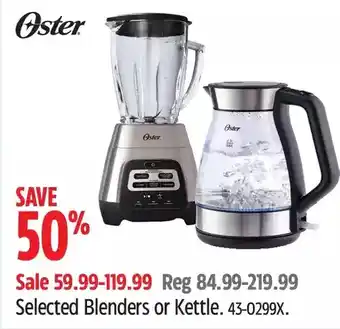 Canadian Tire Oster blenders or kettle offer