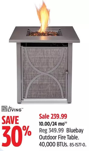 Canadian Tire For living bluebay outdoor fire table offer