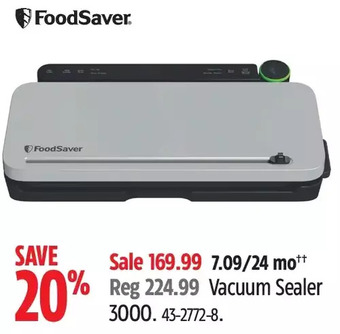 Canadian Tire Foodsaver vacuum sealer 3000 offer