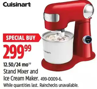 Canadian Tire Cuisinart stand mixer and ice cream maker offer