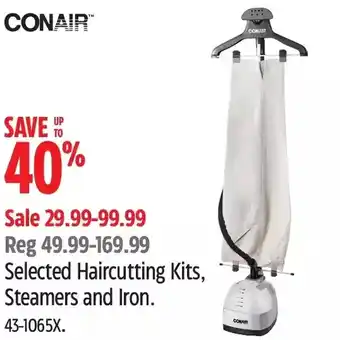 Canadian Tire Conair haircutting kits, steamers and iron offer