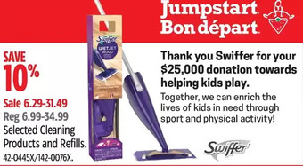 Canadian Tire Swiffer cleaning products and refills offer
