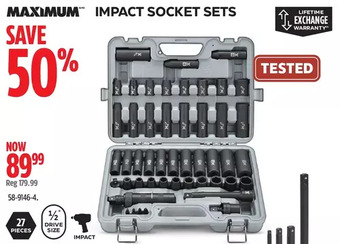 Canadian Tire Maximum impact socket set offer