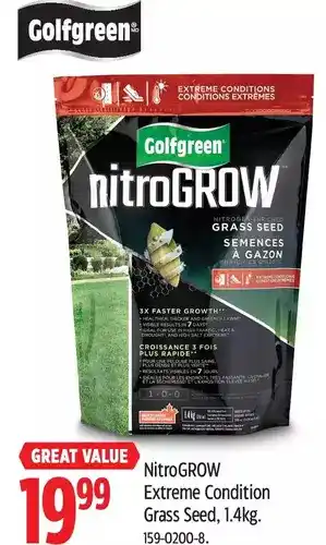 Canadian Tire Golfgreen nitrogrow extreme condition grass seed offer