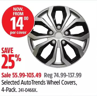 Canadian Tire Autotrends wheel covers offer