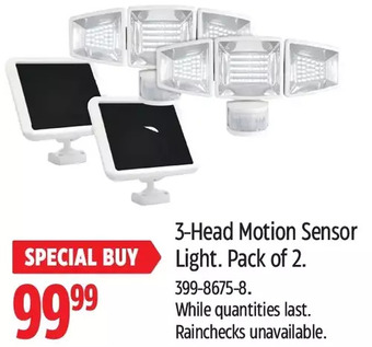 Canadian Tire 3-head motion sensor light offer