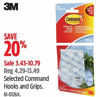 Canadian Tire 3m command hooks and grips offer