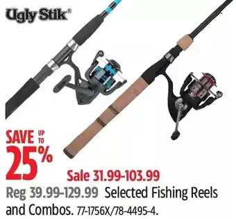 Canadian Tire Ugly stik fishing reels and combos offer