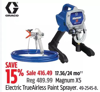 Canadian Tire Graco magnum x5 electric trueairless paint sprayer offer