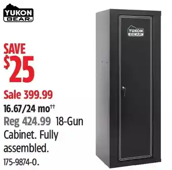 Canadian Tire Yukon gear 18-gun cabinet offer