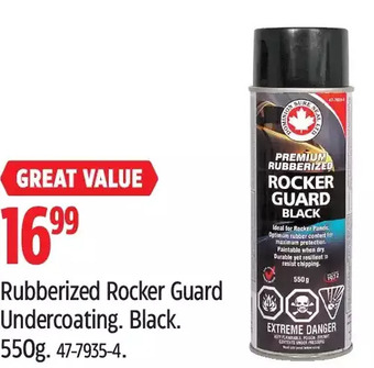 Canadian Tire Rubberized rocker guard undercoating. black offer