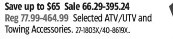 Canadian Tire Atv/utv and towing accessories offer