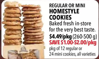 Farm Boy Regular or mini homestyle cookies offer