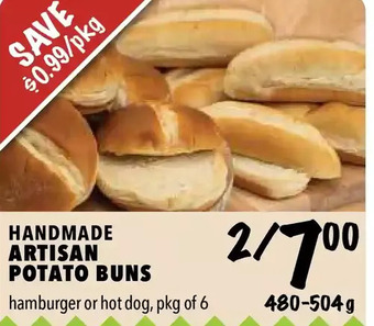 Farm Boy Handmade artisan potato buns offer