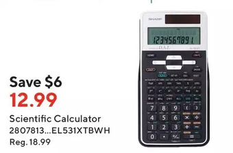 Staples Sharp scientific calculator offer