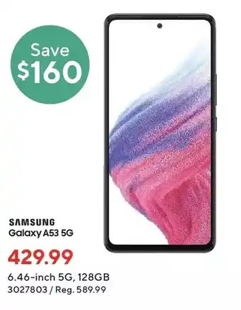 Staples Samsung galaxy a53 5g 6.46-inch 5g, 128gb offer