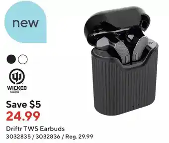 Staples Wicked driftr tws earbuds offer