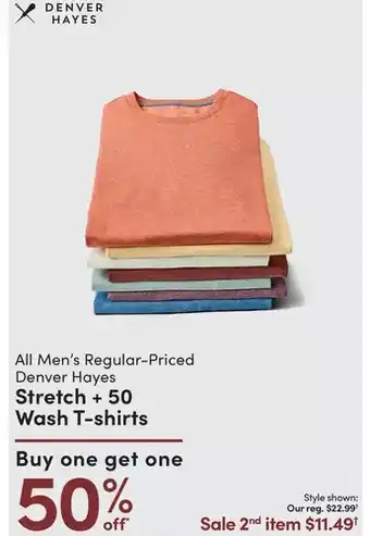 Mark's Denver hayes stretch + 50 wash t-shirts offer