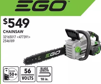 RONA Ego chainsaw offer
