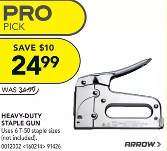 RONA Arrow heavy-duty staple gun offer